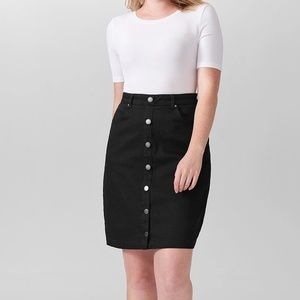 Universal Standard black and denim skirt